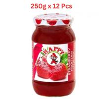 Happy Strawberry Fruit Jam 250gm (Pack Of 12)