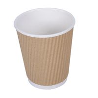 Hotpack ,(8 Oz Kraft Ripple Cups) 500 Pieces