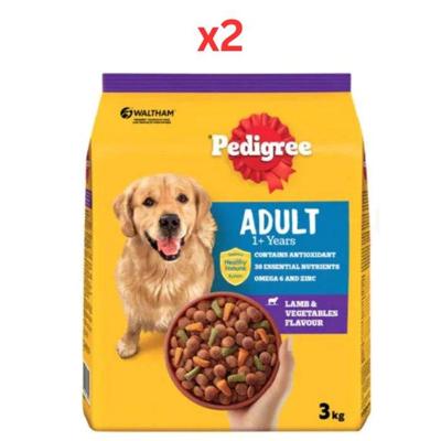 Pedigree Lamb & Vegetables Adult Dry Dog Food 3Kg (Pack of 2) Pedigree Lamb & Vegetables Adult Dry Dog Food 3Kg (Pack of 2)