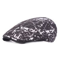 Mens Cotton Diamond Graffiti Beret Hat Casual Outdoor Golf Visor Flat Caps Forward Hat