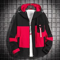 Men's Hoodie Jacket Hiking Jacket Hiking Windbreaker Outdoor Thermal Warm Windproof Quick Dry Lightweight Outerwear Trench Coat Top Skiing Ski  Snowboard Fishing Grey Green Red  Breathable Lightinthebox - thumbnail