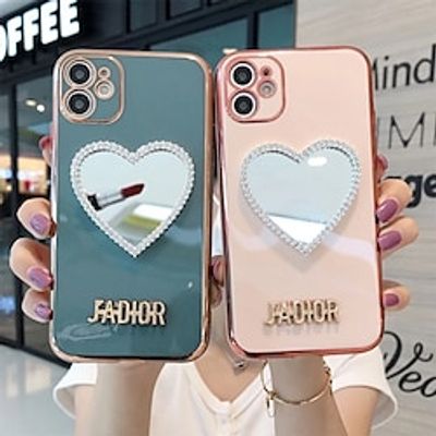 Phone Case For Apple Classic Series iPhone 14 13 12 Pro Max 11 SE 2022 X XR XS Max 8 7 Plus Bumper Frame Rhinestone Plating Crystal Diamond Silica Gel miniinthebox