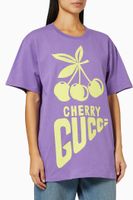 'Cherry Gucci' T-shirt in Cotton Jersey - thumbnail