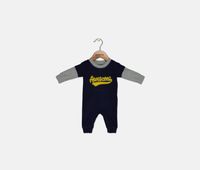 Baby Boys Awesome Graphic Coverall  Navy - thumbnail