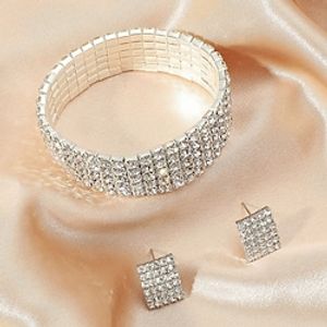 3pcs Jewelry Set For Women's Party Evening Sports Mother's Day Stainless Steel Classic Precious Lightinthebox