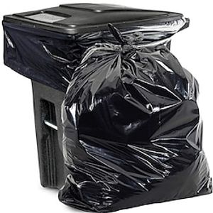 Aluf Plastics Heavy Duty 55 Gallon Trash Bags - (Value 50 Pack) - 1.5 MIL equivalent Industrial Strength Plastic 35 x 55 for 50-55 Gal Cans -Fits Toter, Rubbermaid Brute, Carlislie Bronco etc. miniinthebox