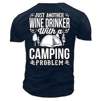Men's Unisex T shirt 3D Print Graphic Prints Letter Crew Neck Street Daily Print Short Sleeve Tops Casual Designer Big and Tall Papa T Shirts Navy Blue miniinthebox - thumbnail