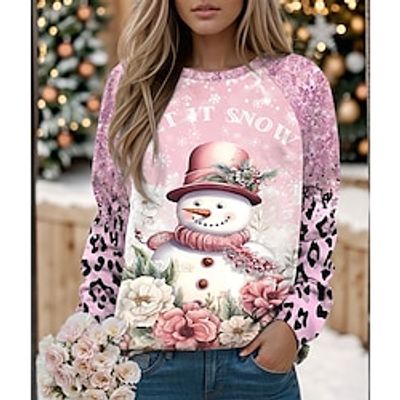 Ugly Christmas Sweatshirt Women's Sweatshirt Pullover Leopard Snowman Sportswear Funny Festival Print Pink Blue Green Christmas Casual Round Neck Long Sleeve Top Micro-elastic Fall Winter Lightinthebox Ugly Christmas Sweatshirt Women's Sweatshirt Pullover Leopard Snowman Sportswear Funny Festival Print Pink Blue Green Christmas Casual Round Neck Long Sleeve Top Micro-elastic Fall Winter Lightinthebox