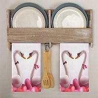 Valentine's Day Swan Kitchen Towels, Dish Towels for Kitchen, Ultra Soft Bar  Tea Towels, Super Absorbent Cleaning Cloths Dish Towel Couple Swan with Love Hearts Lightinthebox - thumbnail