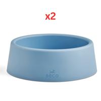 Beco Steady Food & Water Dog Bowl Small - Blue (Pack Of 2)