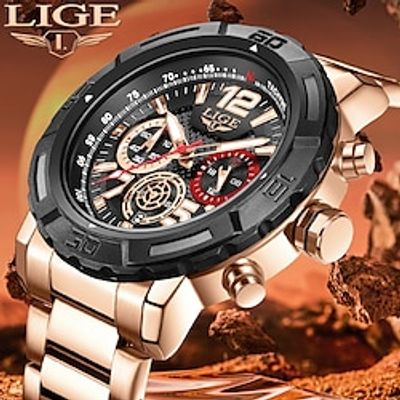 LIGE Men Quartz Watch Diamond Luxury Large Dial Business Calendar Date Zinc alloy Watch Lightinthebox LIGE Men Quartz Watch Diamond Luxury Large Dial Business Calendar Date Zinc alloy Watch Lightinthebox