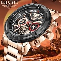 LIGE Men Quartz Watch Diamond Luxury Large Dial Business Calendar Date Zinc alloy Watch Lightinthebox