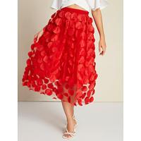 Bohemia Elegant Flower Midi Skirt