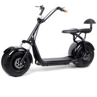 Megastar Megawheels City Coco Harly 60V Electric Scooter Motorcycle with Fat Tyres & Double Seats, Black - coco2Black (UAE Delivery Only)