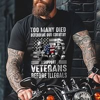 Too Many Died Defending Our Country Daily Designer Retro Vintage Men's 3D Print T shirt Tee Sports Outdoor Holiday Going out T shirt Black Navy Blue Army Green Short Sleeve Crew Neck Shirt Summer Lightinthebox