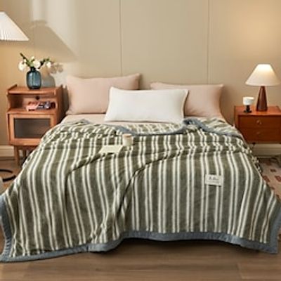 Thickening Milk Velvet Throw Sofa Blanket Soft Bean Velvet Throw Blanket Living Room Bedroom Air Conditioning Bed Blankets For Sofa Living Room Bedroom Sofa Travel Blanket Lightinthebox