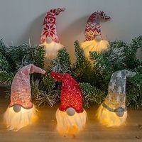 Christmas Glowing Gnome Faceless Dolls Christmas Tree Decorations Ornaments Set Plush Gnome Decorations Dolls for Home Restaurant Office Store Lightinthebox - thumbnail