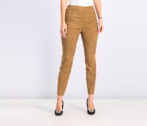 Womens Faux-Suede Pull-On Pants  Bronzed Camel