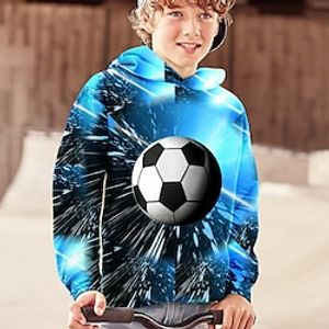 World Cup Kids Boys Hoodie Football 3D Print Long Sleeve Active 4-12 Years Fall Blue Lightinthebox