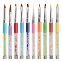1Pcs Crystal Gradient Nail Art Pen Gel Nylon Hair Brush