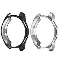 Smartwatch Screen Protector Compatible with Samsung Galaxy Watch 42mm Bumper Case 2-Pack Overall Protective Case TPU Flexible Protective Case for Samsung galaxy watch 42mm  Black  Silver Lightinthebox - thumbnail