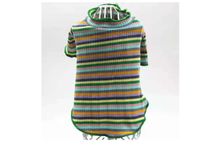 Pets Club Soft Cotton Striped Dog Cloth Summer T-shirt Green - XL