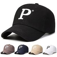 Men's Baseball Cap Black White Adjustable Buckle Classic Style miniinthebox - thumbnail