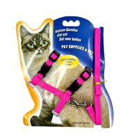 Pets Club Adjustable Cat Leash With Harness - Pink