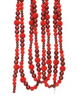 Homesmiths Christmas Garland Plastic Flocking Red