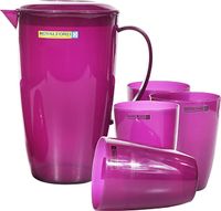 Royalford 2L Wafer Water Jug with 4 Glasses-(Multi-Color)-(RF8867)