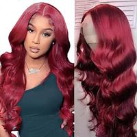 Body Wave 99J Burgundy 5x5 Transparen Lace Front Wigs Brazilian Human Hair 150% Density Wine Red Color For Black Women 10-30inch Lightinthebox