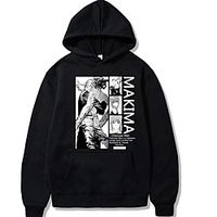 Inspired by Chainsaw Man Makima Power Anime Cartoon Polyster Print Harajuku Graphic Kawaii Hoodie For Women's / Men's miniinthebox - thumbnail