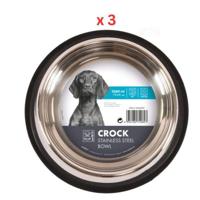 M-pets Crock Stainless Steel Bowl Xxl (Pack of 2)