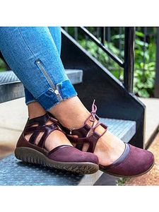 Plain Flat Round Toe Date Travel Comfort Flats