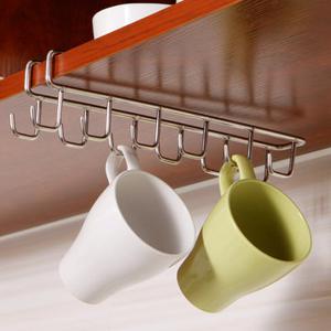 Stainless Steel Kitchen Storage Rack Cupboard Hanging Hook Shelf Dish Hanger Chest Storage Shelf