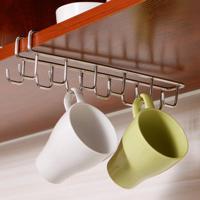 Stainless Steel Kitchen Storage Rack Cupboard Hanging Hook Shelf Dish Hanger Chest Storage Shelf