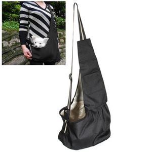 Pet Carrier Front Bag Oxford Cloth Sling Dog Cat Single Shoulder Bag Black Front Chest