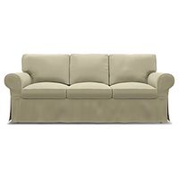 IKEA Ektorp 3 Seat Sofa Cover Organic Panama Cotton Regular Fit With Piping Machine Washable miniinthebox