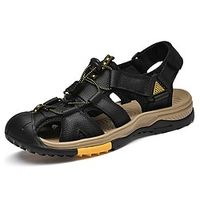 Men's Hiking Shoes Breathable Wearable Outdoor Cowhide Summer Black Brown Lightinthebox - thumbnail
