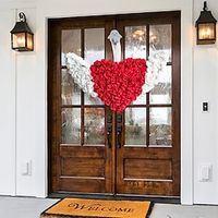 Valentine's Day Wreaths for Front Door, Colourful Rose Holiday Decor for Home Outdoor Indoors Wall Window Wedding Decor Lightinthebox - thumbnail