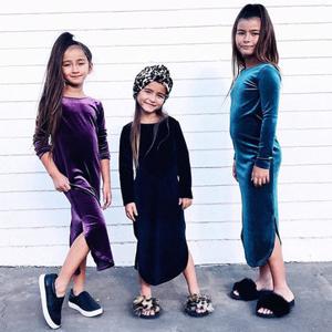 Infant Baby Girls Velvet Dress