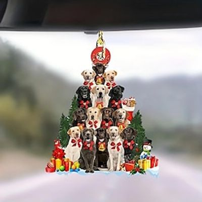 1pc Dog Squad Acrylic Pendant, Car Accessories, Interior Rearview Mirror Decoration Pendant, Christmas Tree Ornament, Bag  Key Chain Accessories miniinthebox