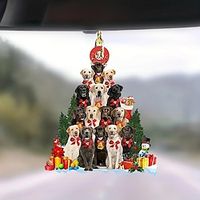 1pc Dog Squad Acrylic Pendant, Car Accessories, Interior Rearview Mirror Decoration Pendant, Christmas Tree Ornament, Bag  Key Chain Accessories miniinthebox - thumbnail
