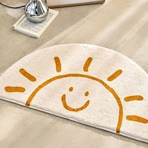 Floor Mat Imitation Cashmere Semicircle Door Mat Fresh Sunflower Simple Carpet Home Living Room Sofa Bedroom Lightinthebox