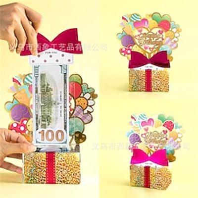 Money Box for Cash Gift Pull Happy Birthday Surprise Gift Box Birthday Gift Ideas DIY Set Money Pull Box for Cash Gift Lightinthebox