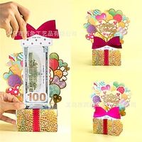 Money Box for Cash Gift Pull Happy Birthday Surprise Gift Box Birthday Gift Ideas DIY Set Money Pull Box for Cash Gift Lightinthebox - thumbnail