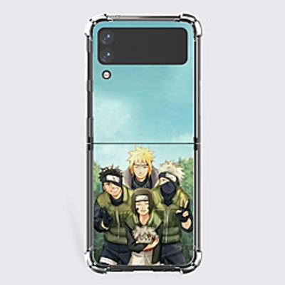 Naruto Cartoon Characters Phone Case For Samsung Z Flip Z Flip 3 Z Flip 2 Unique Design Protective Case Shockproof Dustproof Flip Full Body Case TPU Lightinthebox