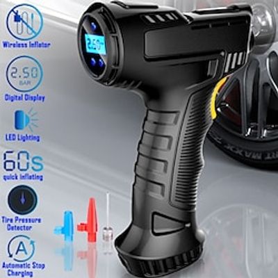 Wireless 120W Digital Tire Inflator Portable Air Compressor Inflatable Pump Air Pump Rechargeable Car Motorcycle Tire Inflator Lightinthebox