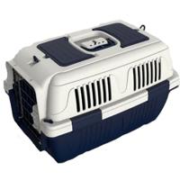 Nutrapet Dog Cat Carrier Box Closed Top Dark Blue L57Cmsx W37Cms X H35 Cms