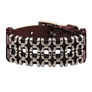 Women's Men's Chain Bracelet Leather Bracelet Rock Leather Bracelet Jewelry Red / Orange / Black For Stage Going out miniinthebox